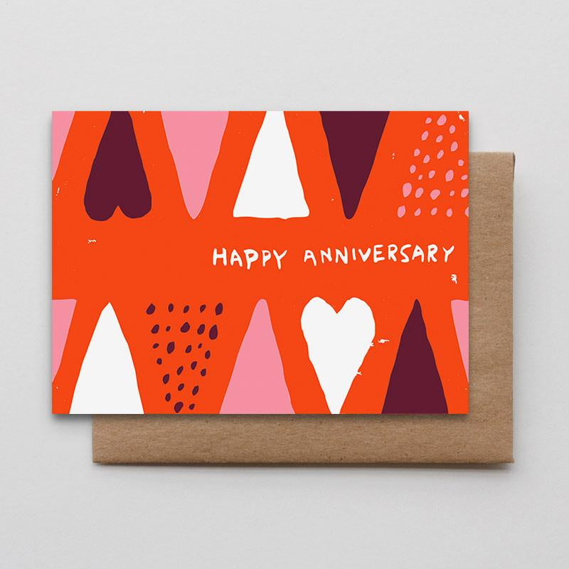Happy Anniversary Cones And Dots Card