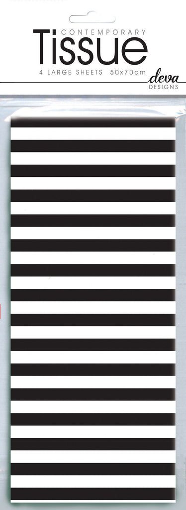 Black Stripe Tissue Paper