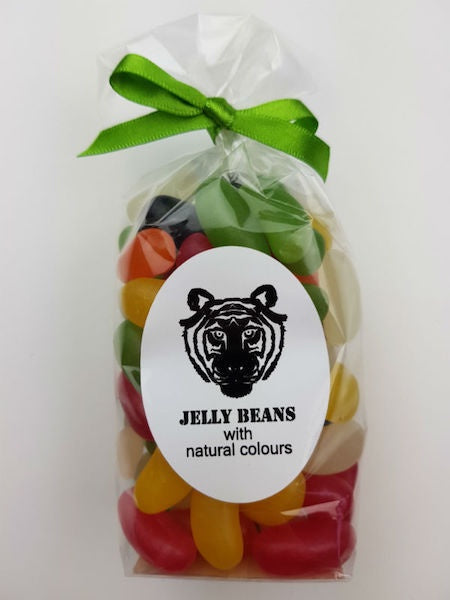 Paper Tiger Jelly Beans in a Ribboned Bag