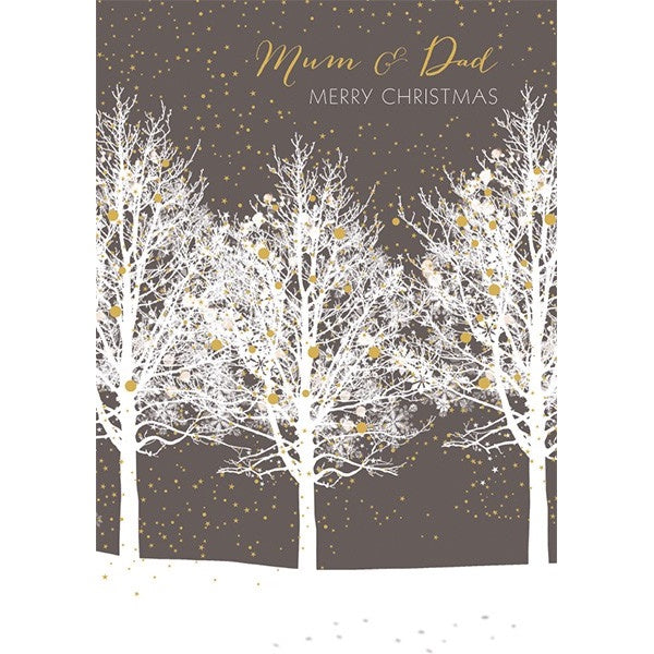 Mum and Dad Trees Christmas Card