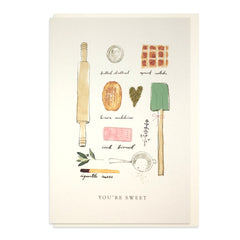 Hand Embroidered You’re Sweet Card