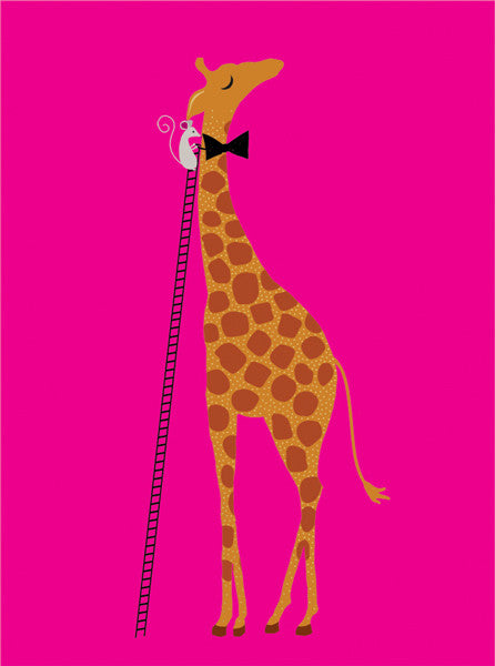 Mouse and Giraffe Bow Tie Card