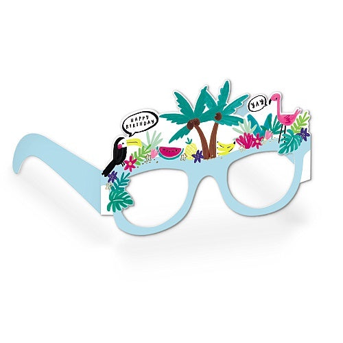 Tropical Vibes Birthday Glasses