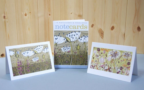 Agapanthus/Autumn Spey Lithographs By Angie Lewin Pack of 10 Notecards