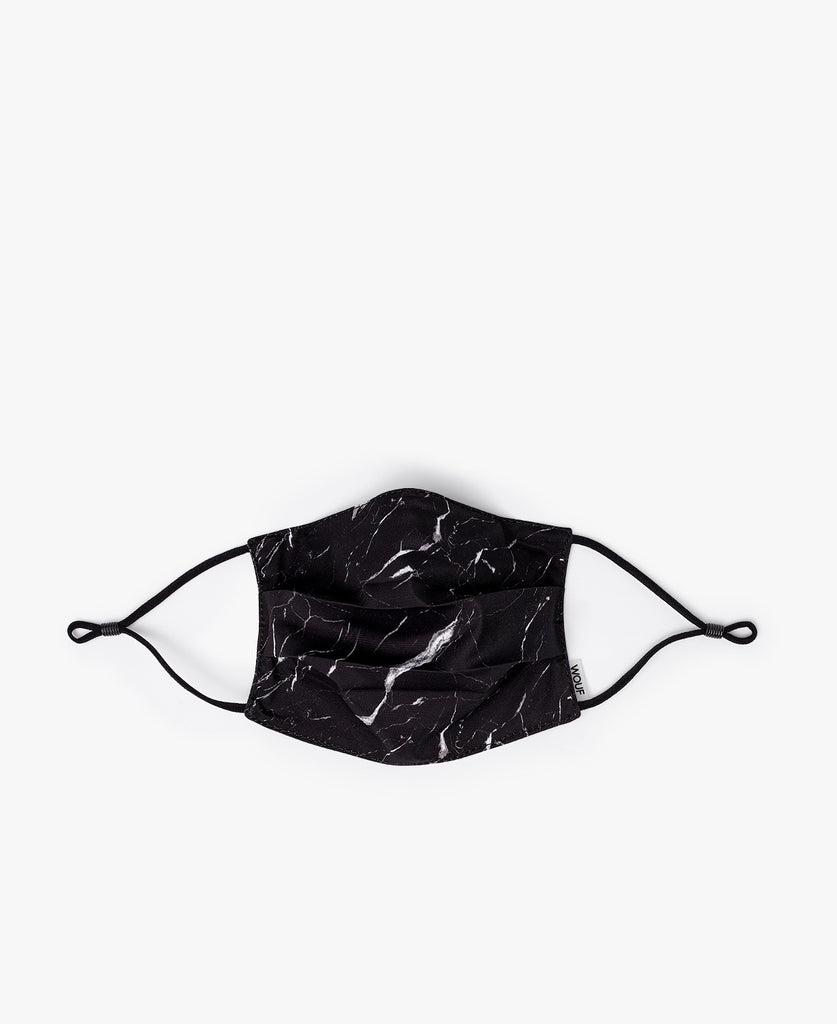 Black Marble Wouf Face Mask With Filters