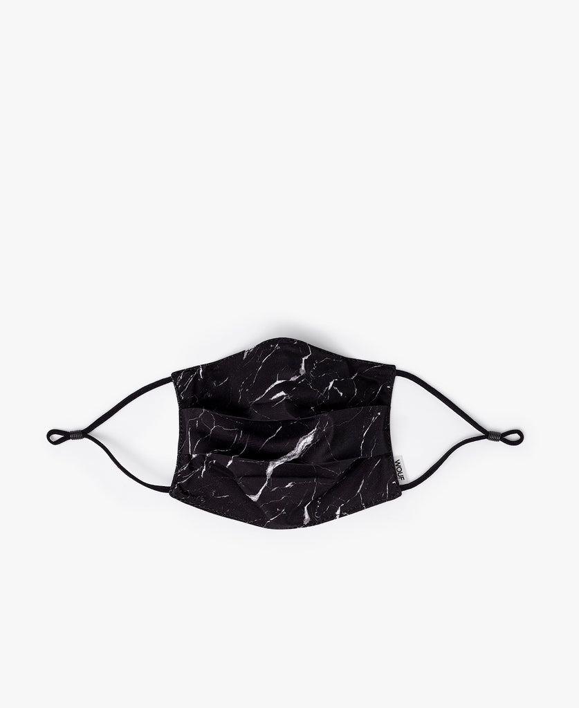 Black Marble Wouf Face Mask With Filters