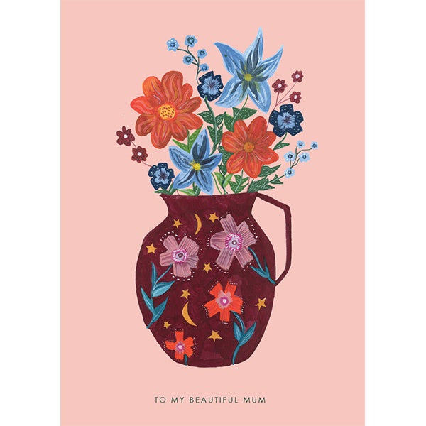 Beautiful Mum Vase Card