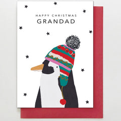 Grandad xmas Penguin Card