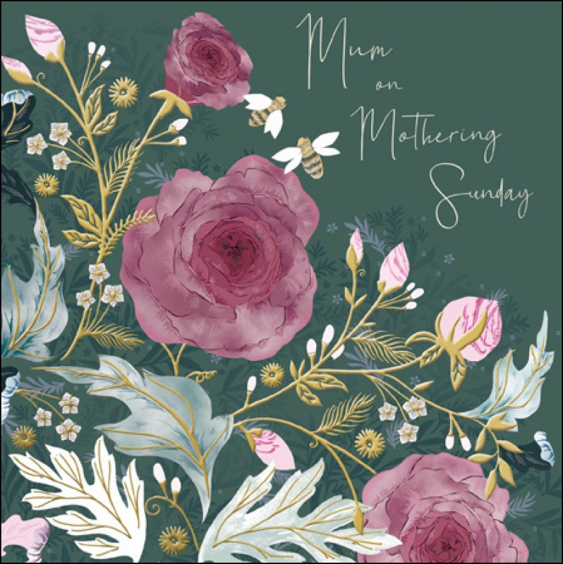 Mum on Mothering Sunday Roses Card