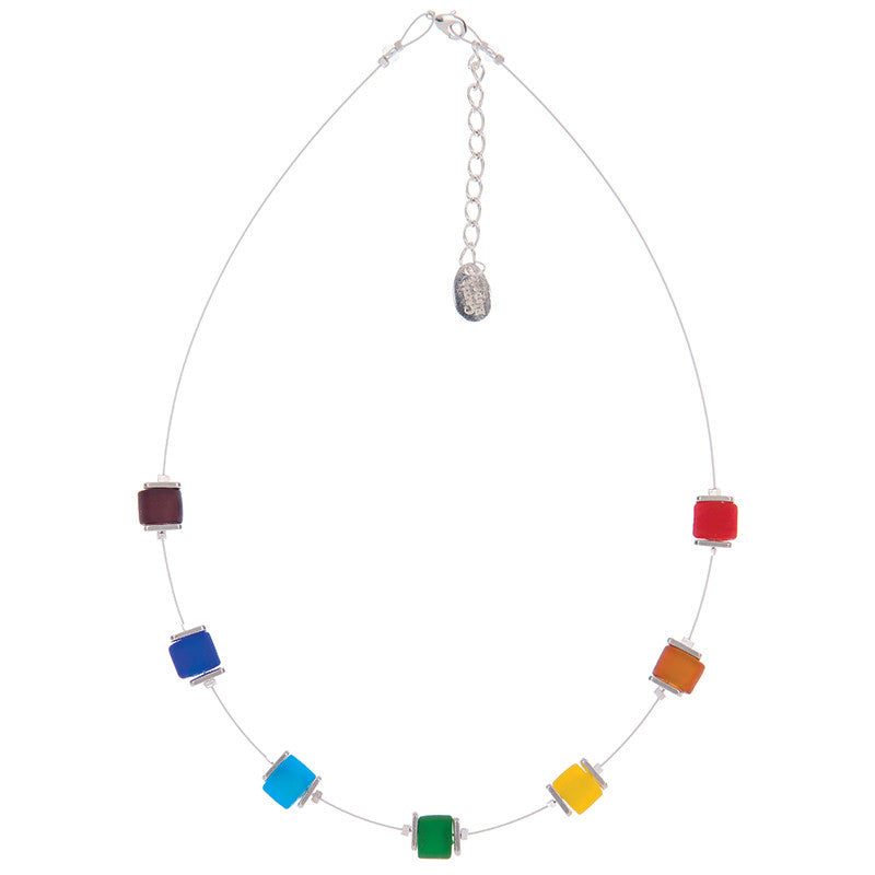 Carrie Elspeth Luxe Rainbow Spaced Necklace