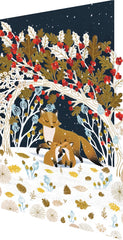 Paw Prints In The Snow Laser Cut Christmas Card