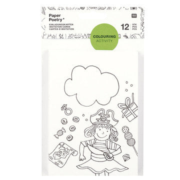 Invitation Cards Colouring Activity Pack of 12