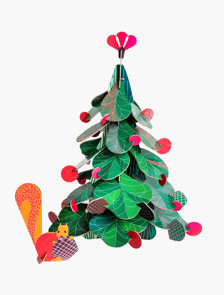 Christmas Tree and Squirrel Decoration Large