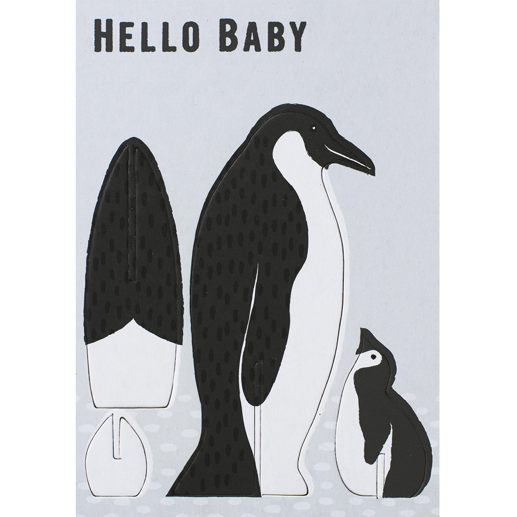 Hello Baby Penguin 3D Card
