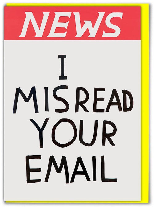 News Misread Your Email Card