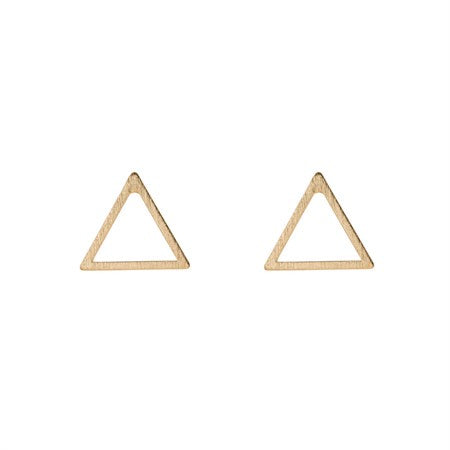 Gold Triangle Bar Earrings