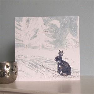 Snowy Hare Card