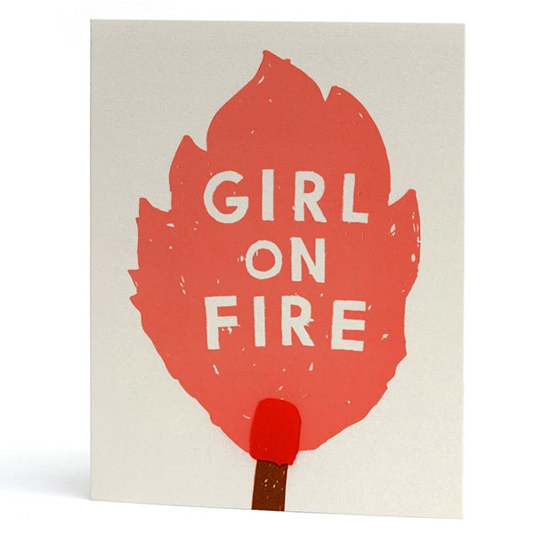 Girl On Fire Card