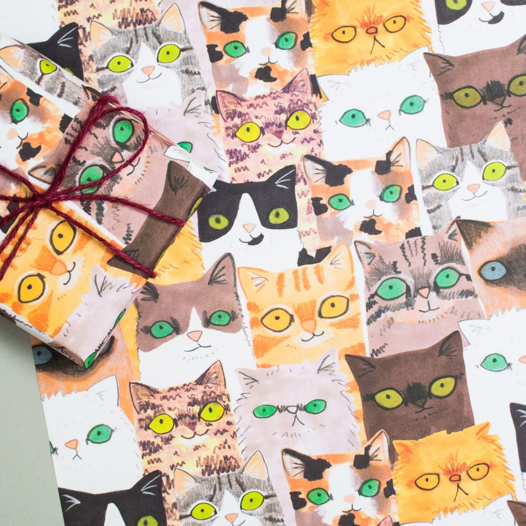 Cat faces Sheet Wrap