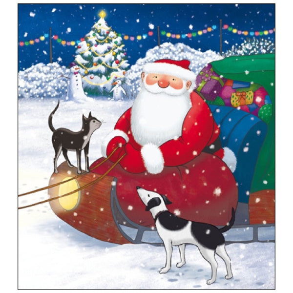 Father Christmas Sleigh Charity Pack of 5 Christmas Cards