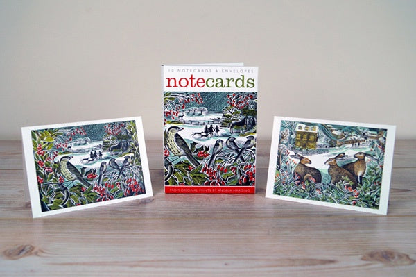 Angela Harding Holly Hedge Hares Pack of 10 Notecards