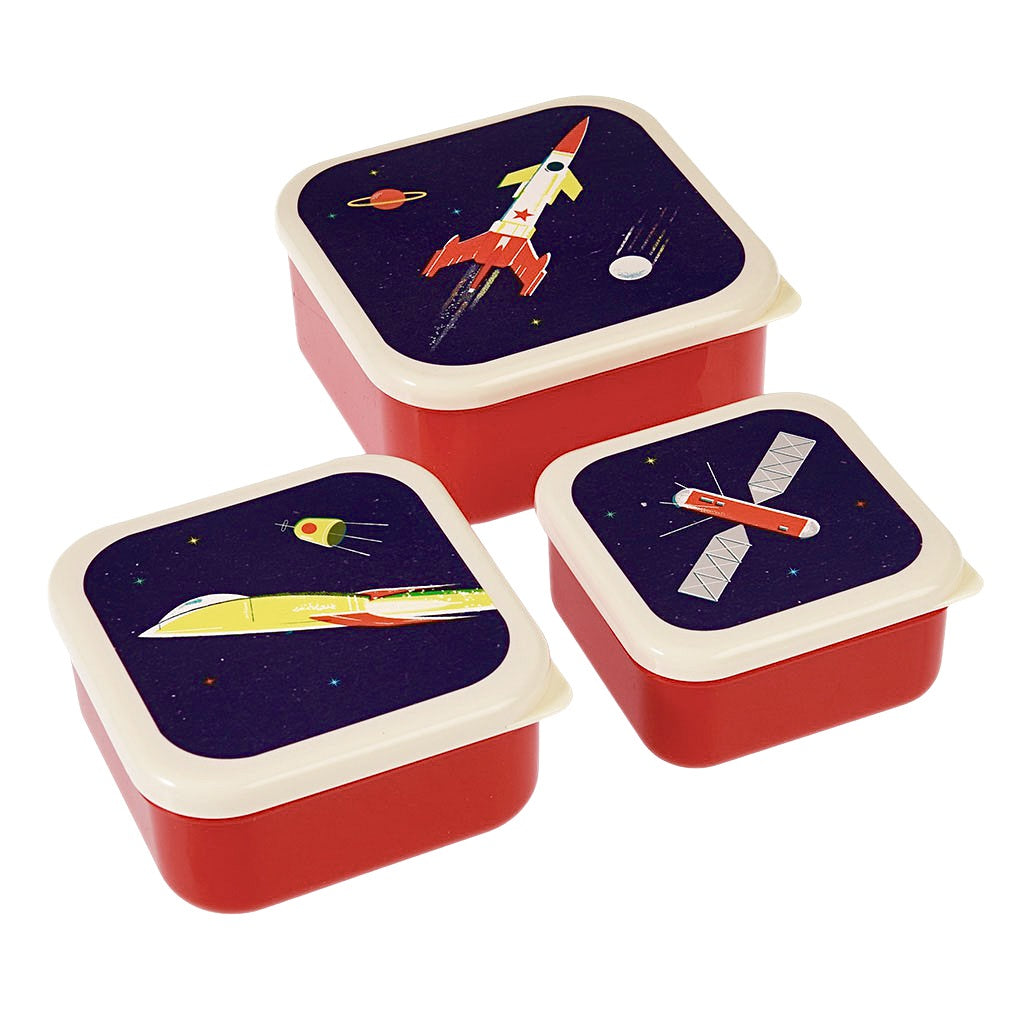 Space Age Set of 3 Snack Boxes
