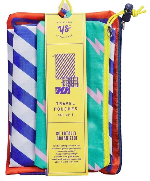 C'est La Vie Travel Pouches Set of Three
