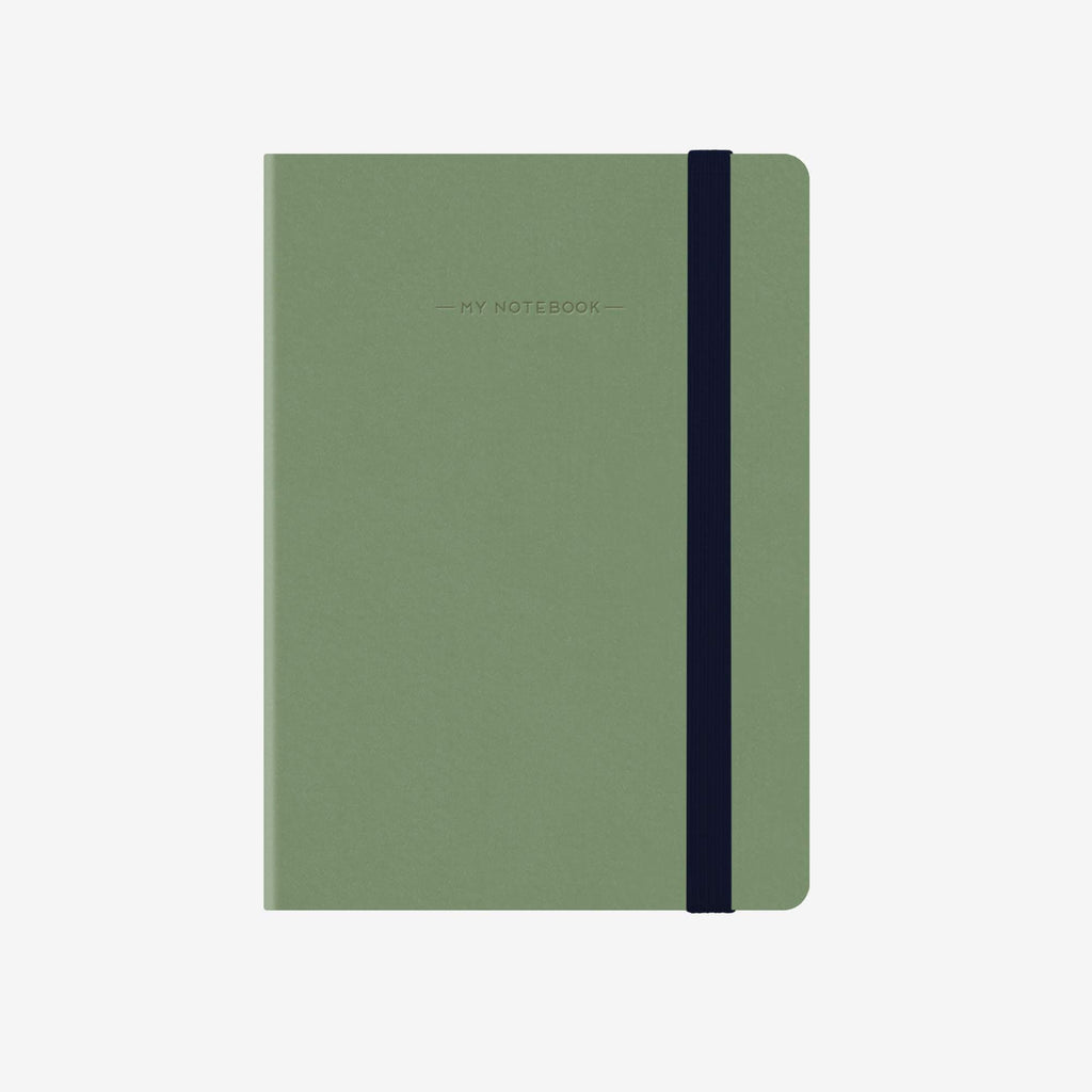Large Squared Vintage Green Notebook
