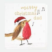 Merry Christmas Dad Robin Card