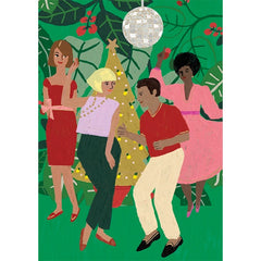 Festive Party People Christmas Card