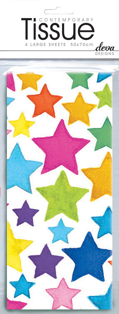 Rainbow Stars Tissue Paper