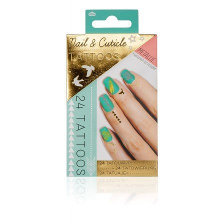 Metallic Nail & Cuticle Tattoos