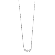 Three Star Necklace Silver