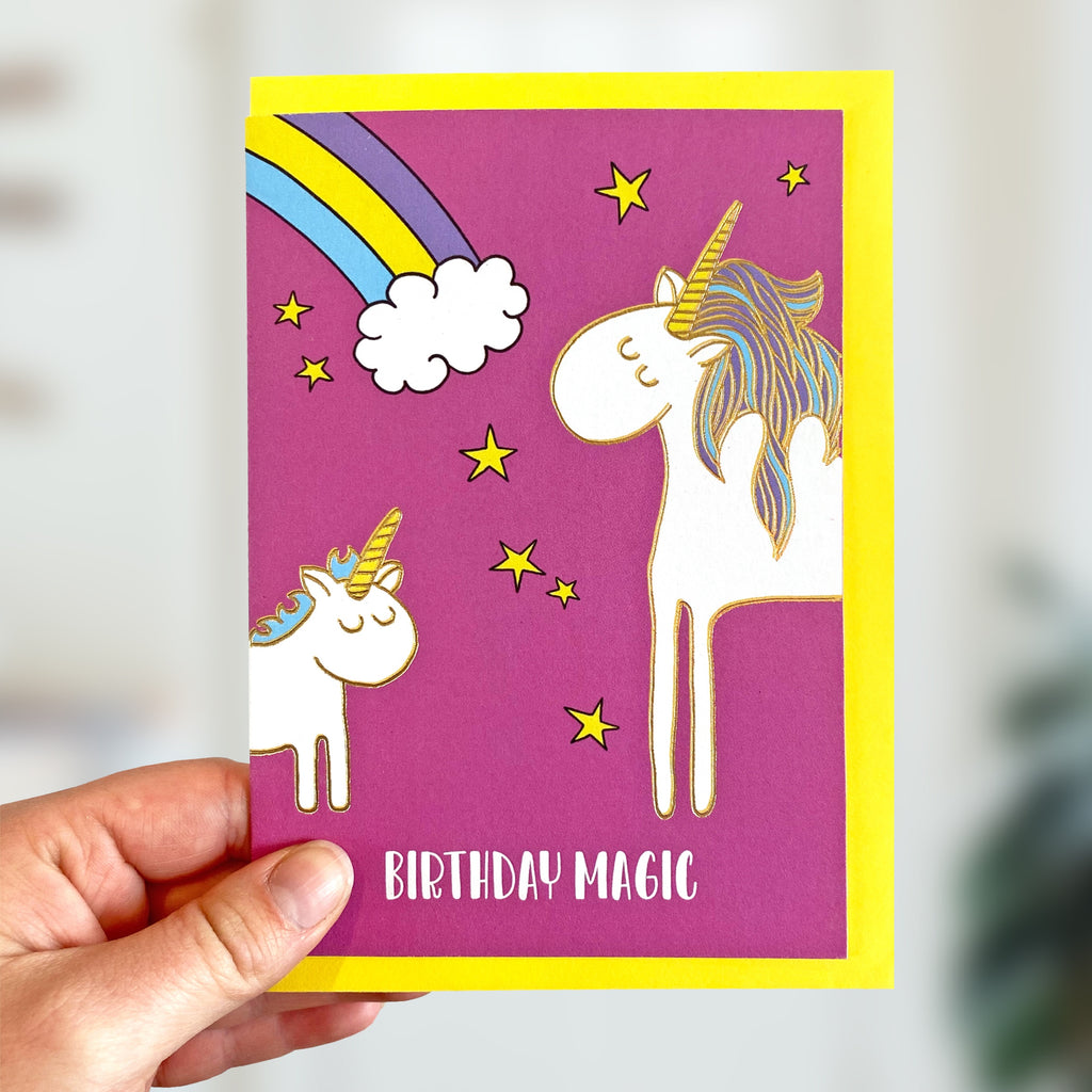 Unicorn Birthday Magic Card