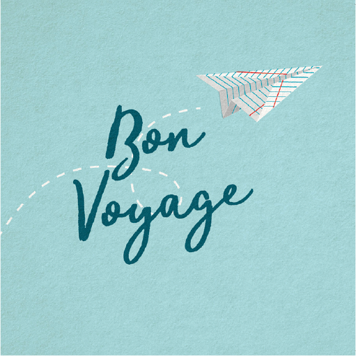 Bon Voyage Paper Airplane Card