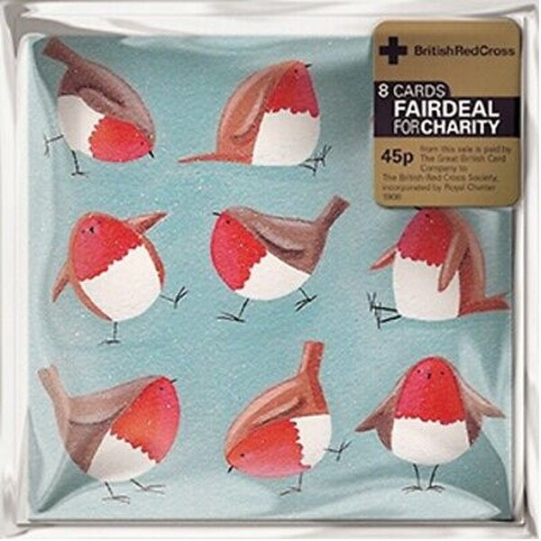 Robin Workout Charity Pack of 8 Christmas Cards