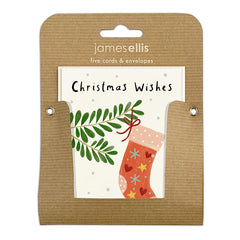 Christmas Wishes Stocking Pack of 5 Mini Cards