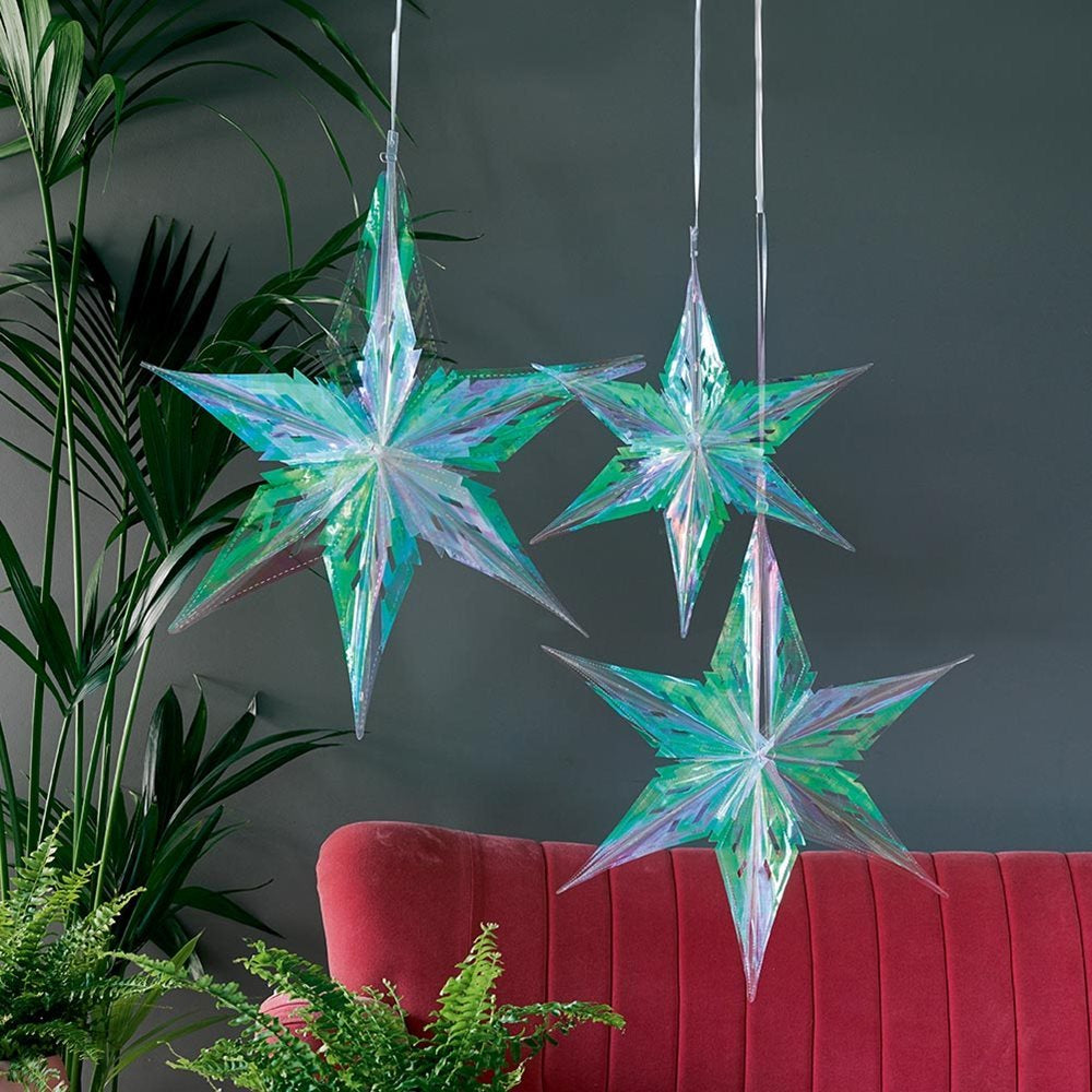Iridescent Star Decorations