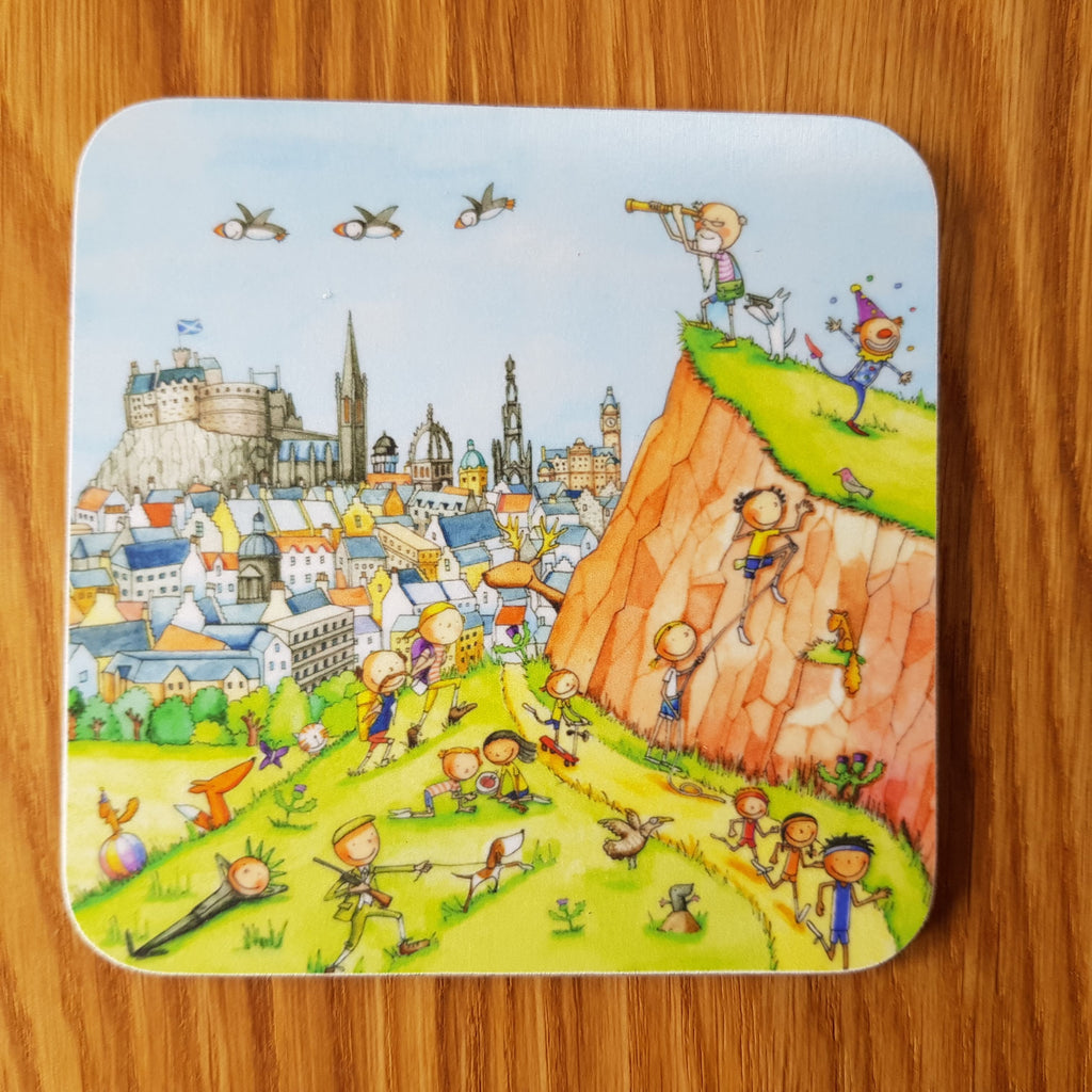 A View of Salisbury Crags Gingerpaws Coaster