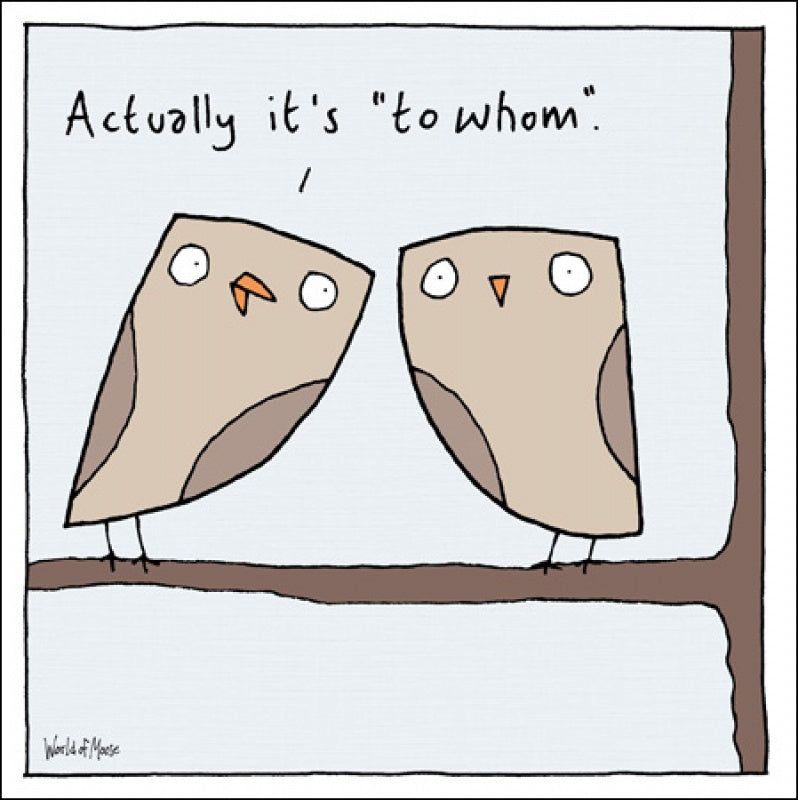 Owl To Whom Card