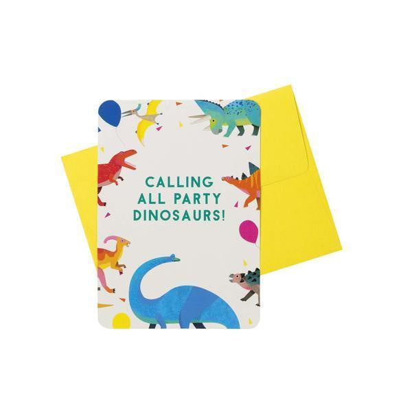Pack of 8 Dinosaur Party Invitations