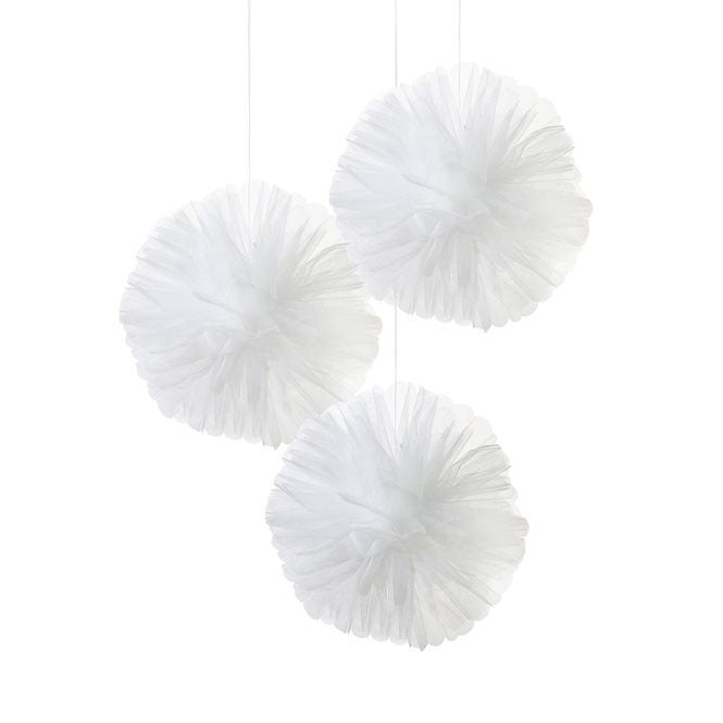White Pom Pom Decorations