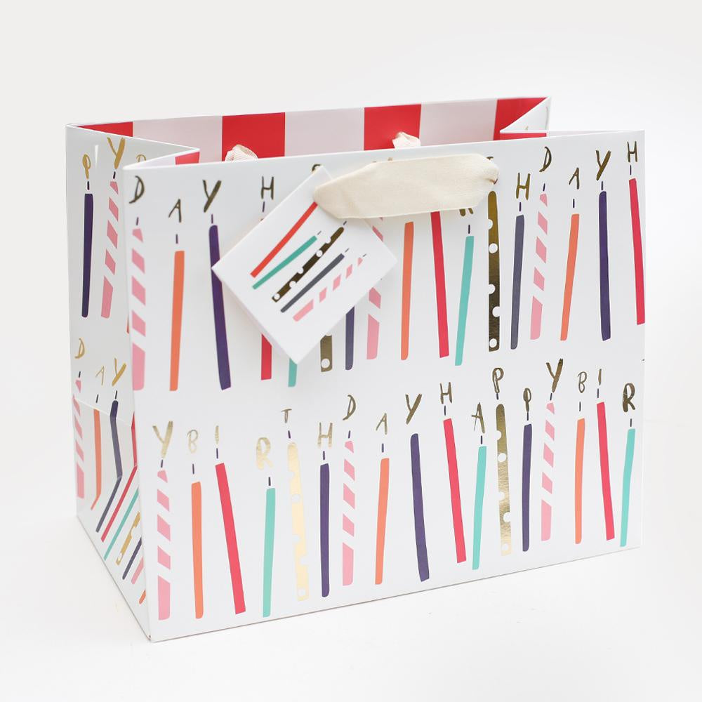 Foil Candles Landscape Gift Bag
