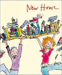 Book Shelf Quentin Blake New Home Card