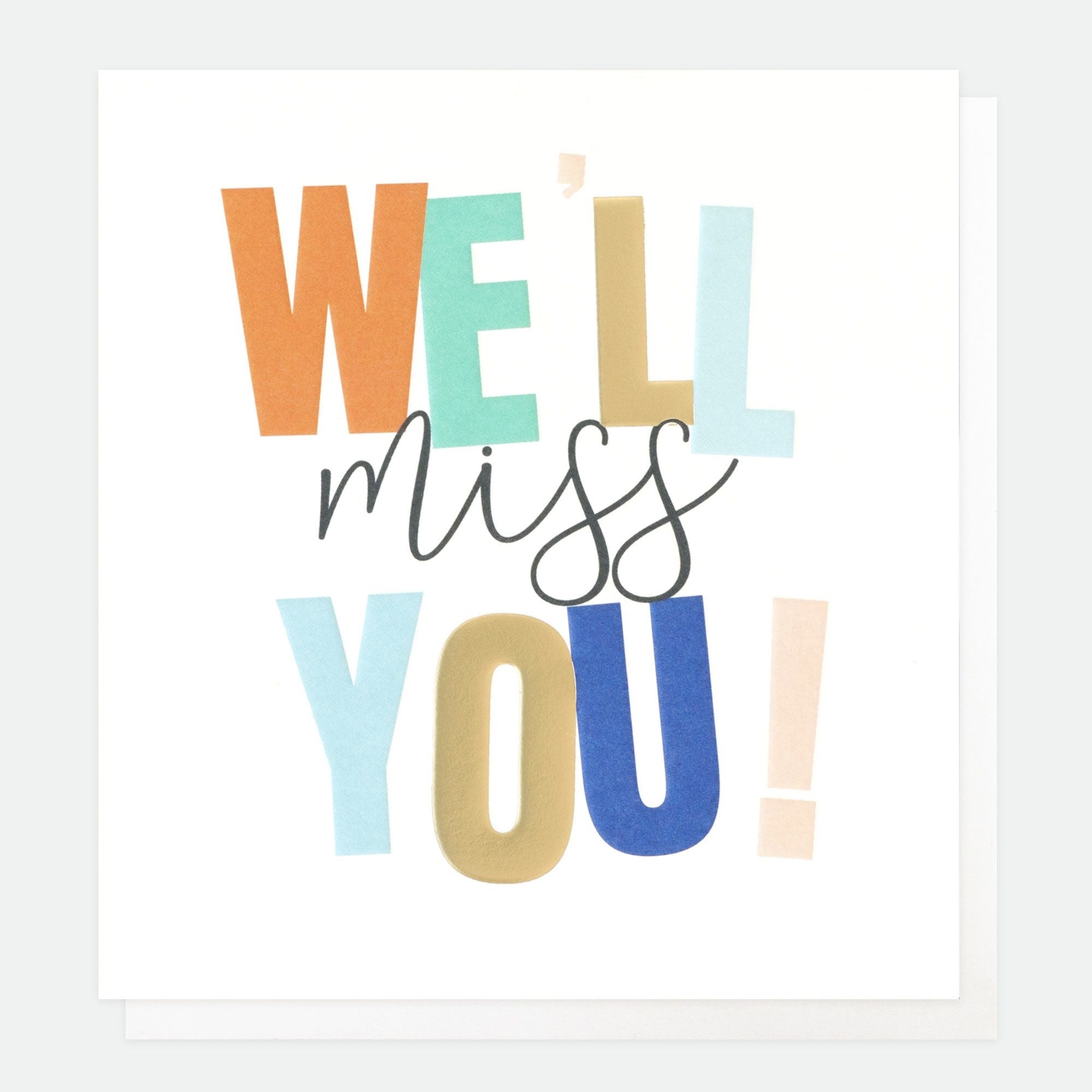 We'll Miss You Card - Paper Tiger