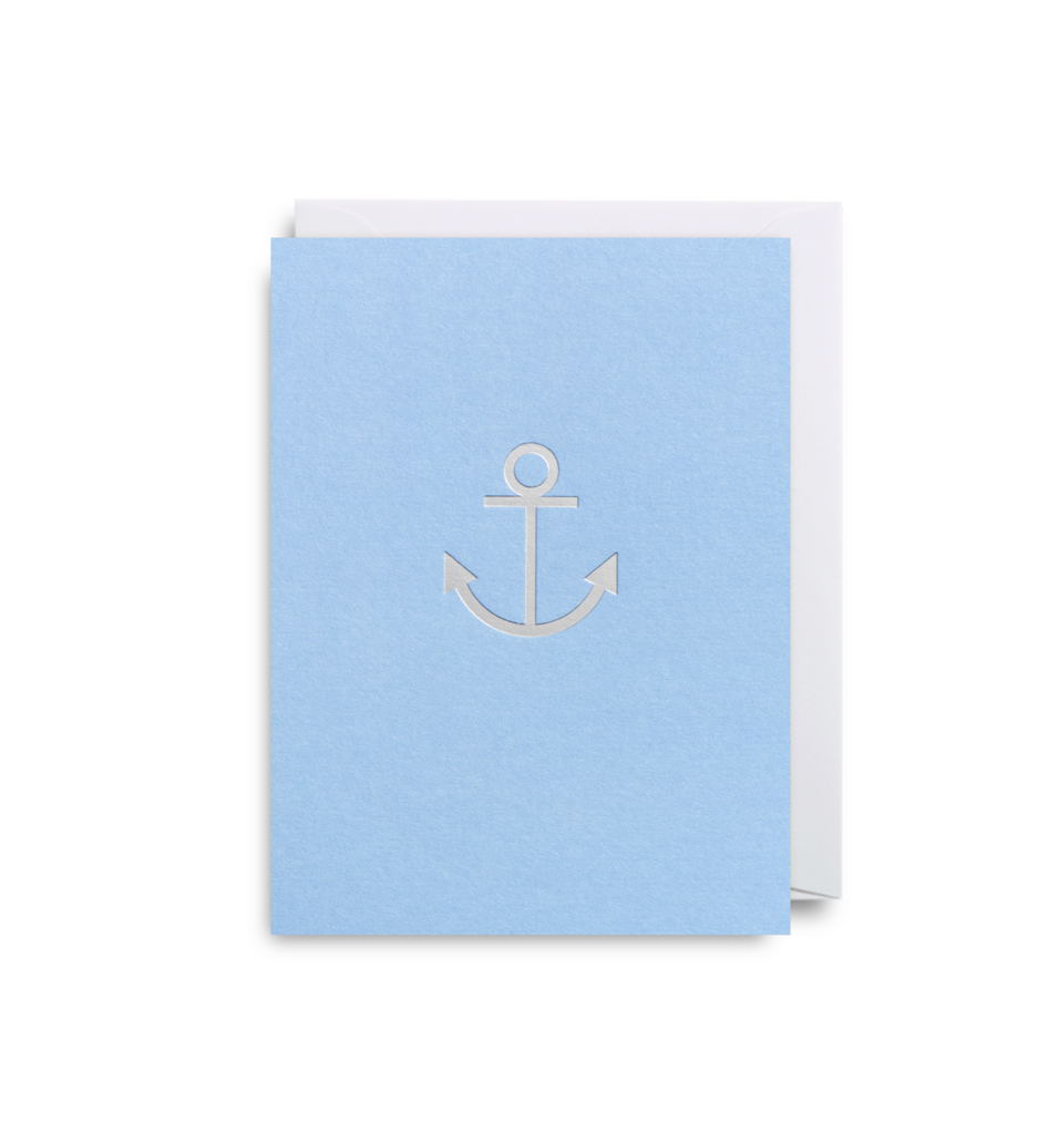 Blue and Silver Anchor Card