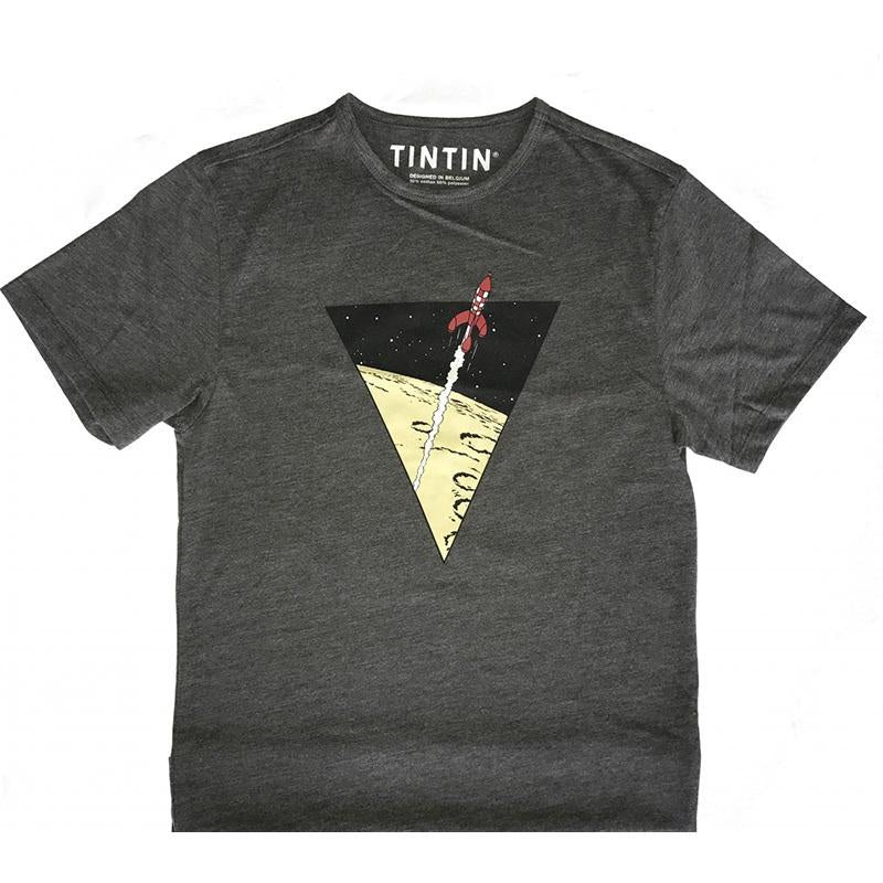 Tintin Rocket Kids T-Shirt Grey