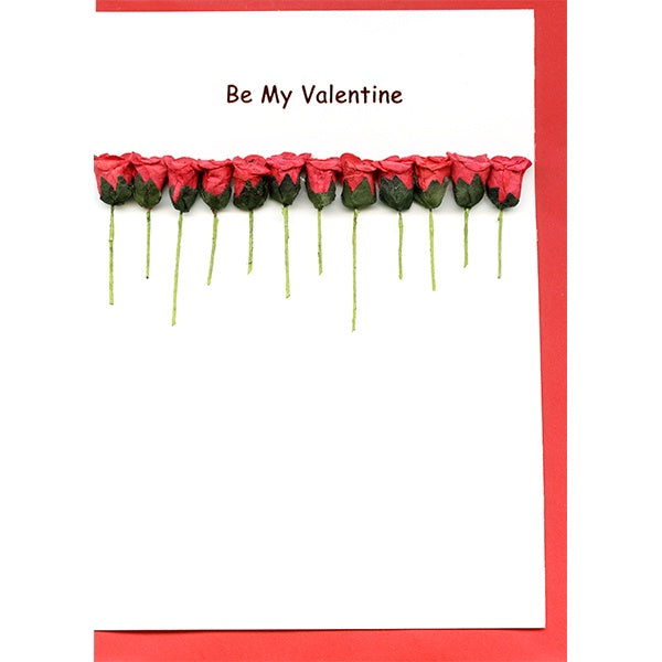 12 Rose Line Valentine's Card