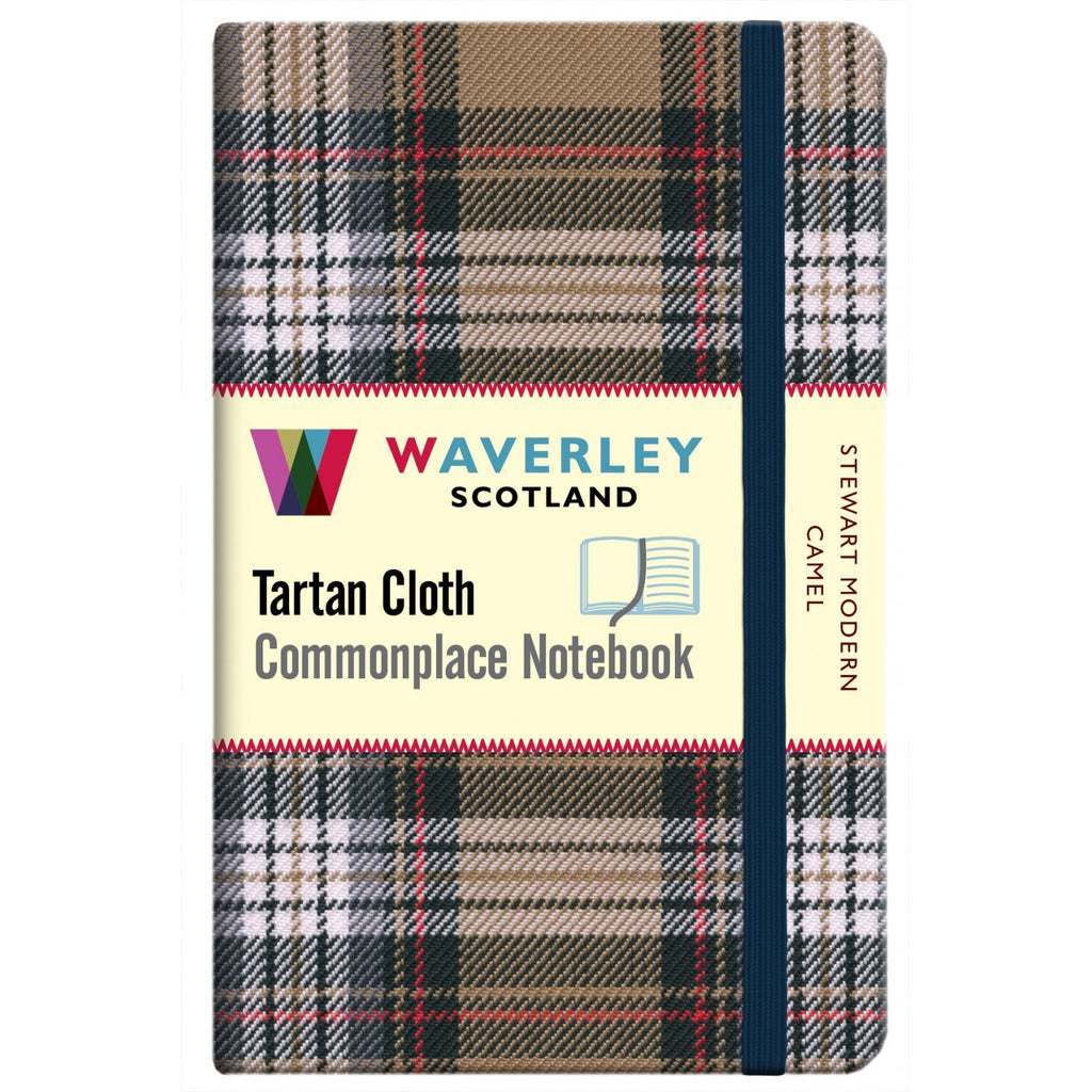 Tartan Cloth Notebook - Stewart Modern Camel