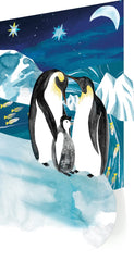 Penguin Trio Laser Cut Christmas Card